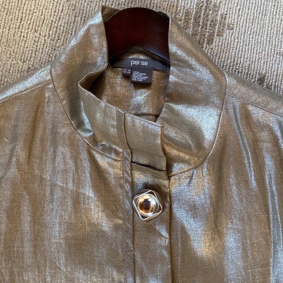 Mod metallic A-line coat - Sz 18 - Picture 3 of 5